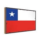 Holzschild 12x18 cm Chiles Chile Flagge Fahne Wappen