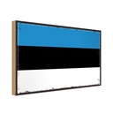 Holzschild 12x18 cm Estlands Estonia Flagge Fahne Wappen