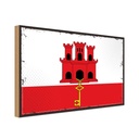Holzschild 12x18 cm Gibraltars Gibraltar Flagge Fahne Wappen