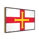 Holzschild 12x18 cm Guernseys Guernsey Flagge Fahne Wappen