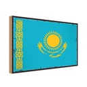 Holzschild 12x18 cm Kasachstans Kazakhstan Flagge Fahne Wappen