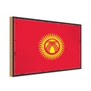 Holzschild 12x18 cm Kirgisistans Kyrgyzstan Flagge Fahne Wappen