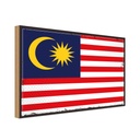 Holzschild 12x18 cm Malaysias Malaysia Flagge Fahne Wappen