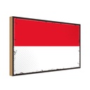Holzschild 12x18 cm Monacos Monaco Flagge Fahne Wappen