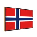 Holzschild 12x18 cm Norwegens Norway Flagge Fahne Wappen