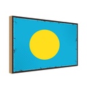 Holzschild 12x18 cm Palaus Palau Flagge Fahne Wappen