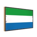 Holzschild 12x18 cm Sierra Leones Leone Flagge Fahne Wappen