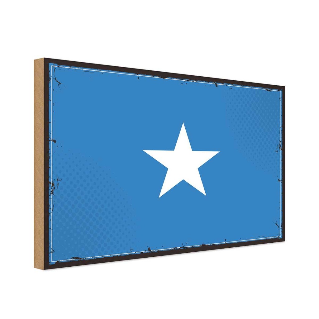 Holzschild 12x18 cm Somalias Somalia Flagge Fahne Wappen