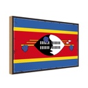 Holzschild 12x18 cm Swasilands Eswatini Flagge Fahne Wappen