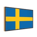 Holzschild 12x18 cm Schwedens Sweden Flagge Fahne Wappen