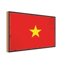 Holzschild 12x18 cm Vietnams Vietnam Flagge Fahne Wappen