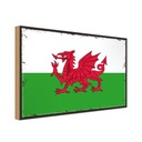 Holzschild 12x18 cm Wales Flagge Geburtstag Feiern Party