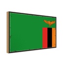 Holzschild 12x18 cm Sambias Zambia Flagge Fahne Wappen