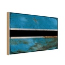 Holzschild 12x18 cm Botswana Rost Flagge Fahne Wappen
