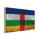 Holzschild 12x18 cm Zentralafrikanische Republik RO Flagge Fahne Wappen
