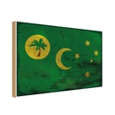 Holzschild 12x18 cm Kokosinseln Cocos Islands Rost Abenteuer Reisen