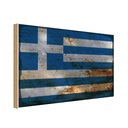 Holzschild 12x18 cm Griechenland GreeceRost Flagge Fahne Wappen