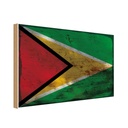 Holzschild 12x18 cm Guyana Rost Flagge Fahne Wappen