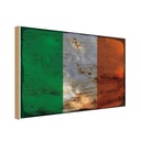 Holzschild 12x18 cm Irland Ireland Rost Flagge Fahne Wappen