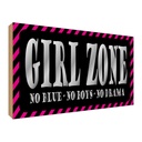 Holzschild 12x18 cm Girl Zone no blue boys Männer Frauen