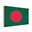 Holzschild 12x18 cm Bangladesch Bangladesh Vintage