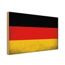 Holzschild 12x18 cm Deutschland Germany Vintage Flagge Fahne Wappen
