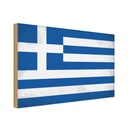 Holzschild 12x18 cm Griechenland GreeceVintage Flagge Fahne Wappen