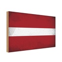 Holzschild 12x18 cm Lettland Latvia Vintage Flagge Fahne Wappen