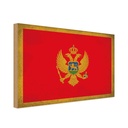Holzschild 12x18 cm Montenegro Vintage Flagge Fahne Wappen
