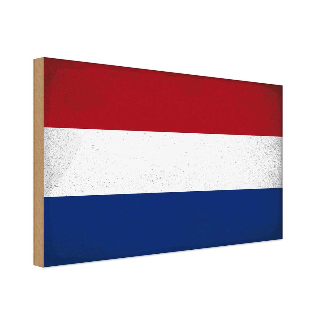 Holzschild 12x18 cm Niederlande Netherlands Vintage Europa