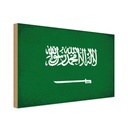 Holzschild 12x18 cm Saudi-Arabien Arabia Vintage Flagge Fahne Wappen