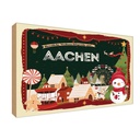 Holzschild 12x18 cm Weihnachten AACHEN