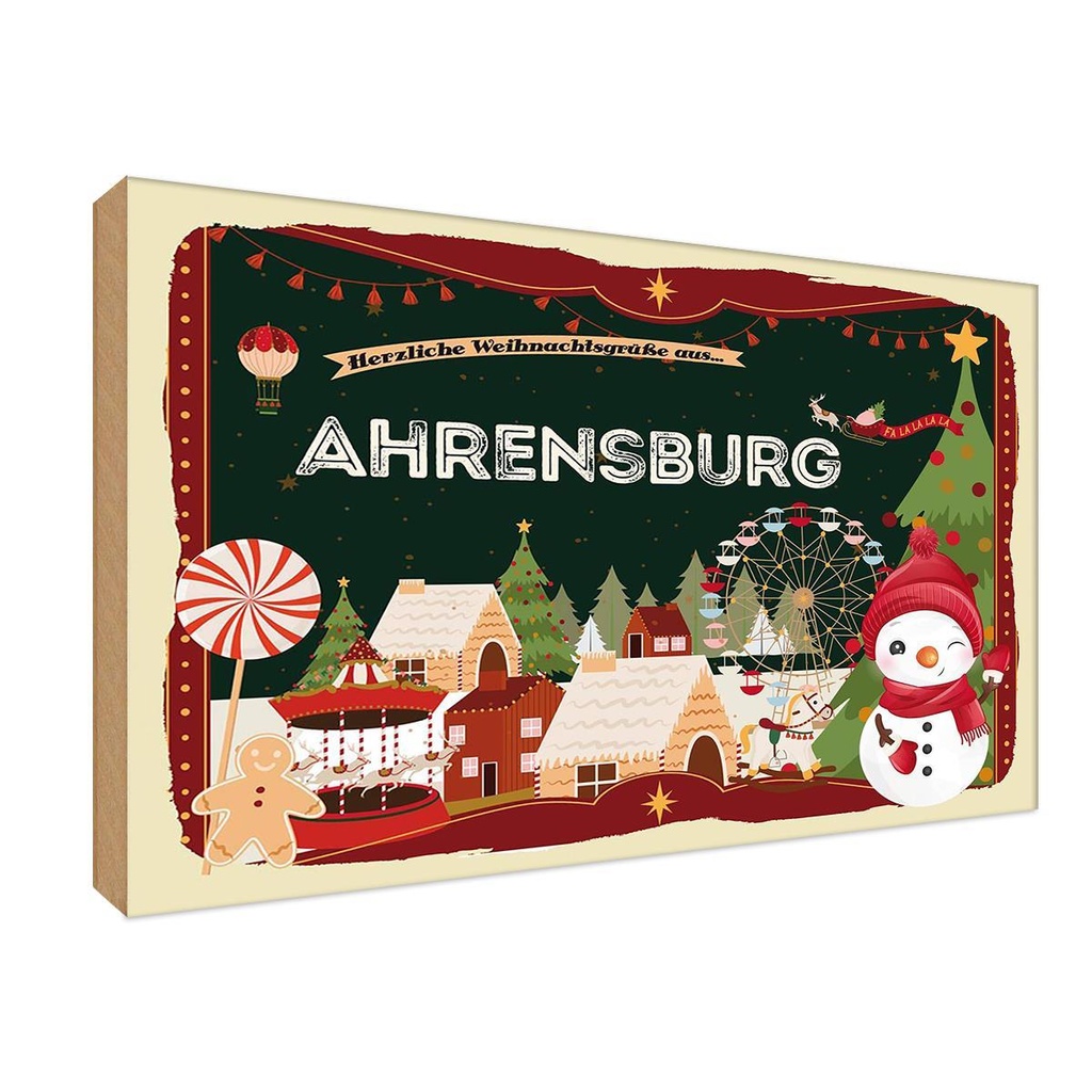 Holzschild 12x18 cm Weihnachten aus AHRENSBURG