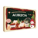 Holzschild 12x18 cm Weihnachten AURICH