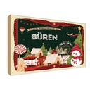 Holzschild 12x18 cm Weihnachten BÜREN