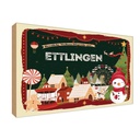 Holzschild 12x18 cm Weihnachten ETTLINGEN