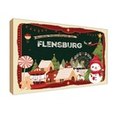 Holzschild 12x18 cm Weihnachten FLENSBURG