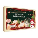 Holzschild 12x18 cm Weihnachten HOF AN DER SAALE
