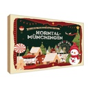 Holzschild 12x18 cm Weihnachten KORNTAL-MÜNCHINGEN