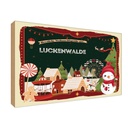 Holzschild 12x18 cm Weihnachten LUCKENWALDE