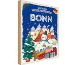 Holzschild 18x12 cm Weihnachtsgrüße aus BONN Weihnachten