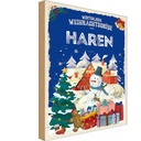 Holzschild 18x12 cm Weihnachtsgrüße aus HAREN Weihnachten