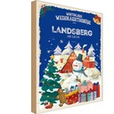 Holzschild 18x12 cm Weihnachtsgrüße LANDSBERG AM LECH Weihnachten