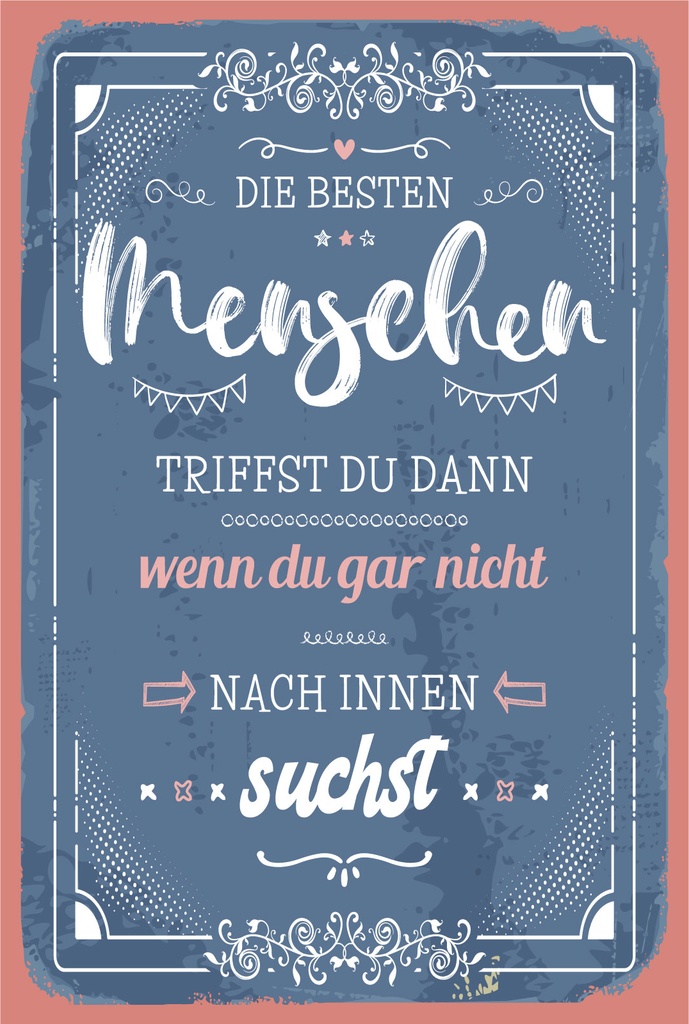 [LA-1806494-H] Holzschild 18x12 cm die besten Menschen triffst du