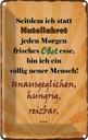Blechschild 30x20 cm statt Nutellabrot frisches Obst Spruch Zitat