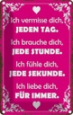 Blechschild 30x20 cm ich vermisse dich jeden Tag Dekoration Spruch Zitat