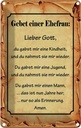 Blechschild 30x20 cm Gebet einer Ehefrau Lieber Gott Spruch Zitat
