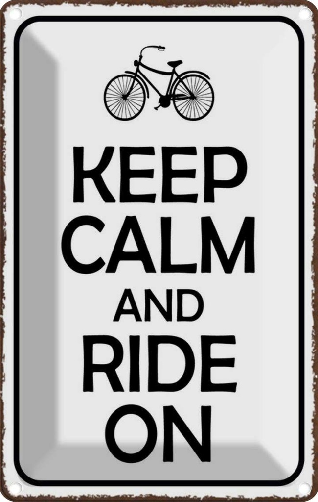 Blechschild 30x20 cm Keep Calm and Ride on Yoga