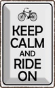 Blechschild 30x20 cm Keep Calm and Ride on Yoga