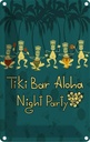 Blechschild 30x20 cm Alkohol Tiki Bar Aloha Night Party